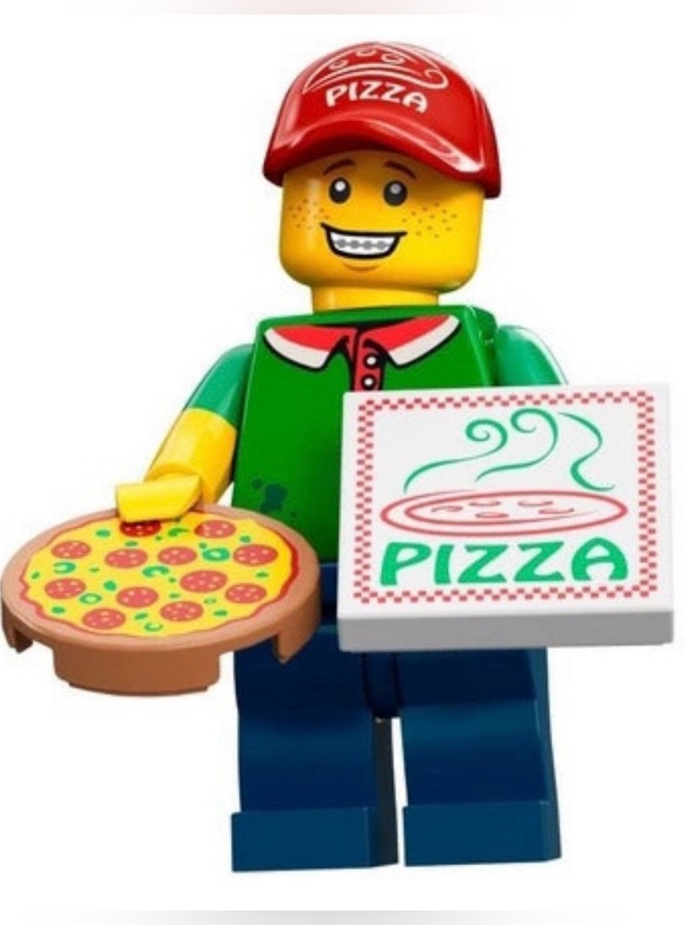 Lego Minifigures Series 12 Pizza Delivery Guy (With Stand and Accessories)